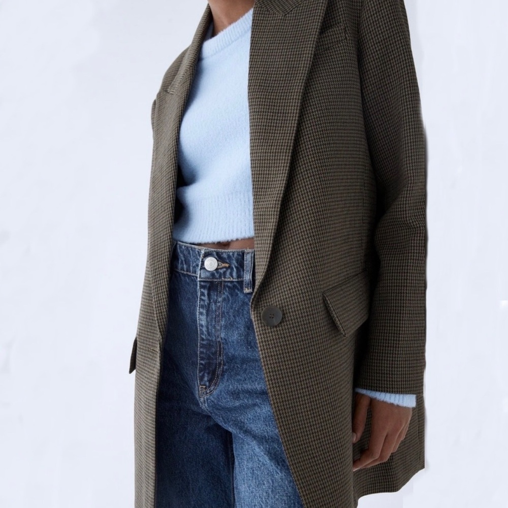 Zara Oversized Plaid blazer